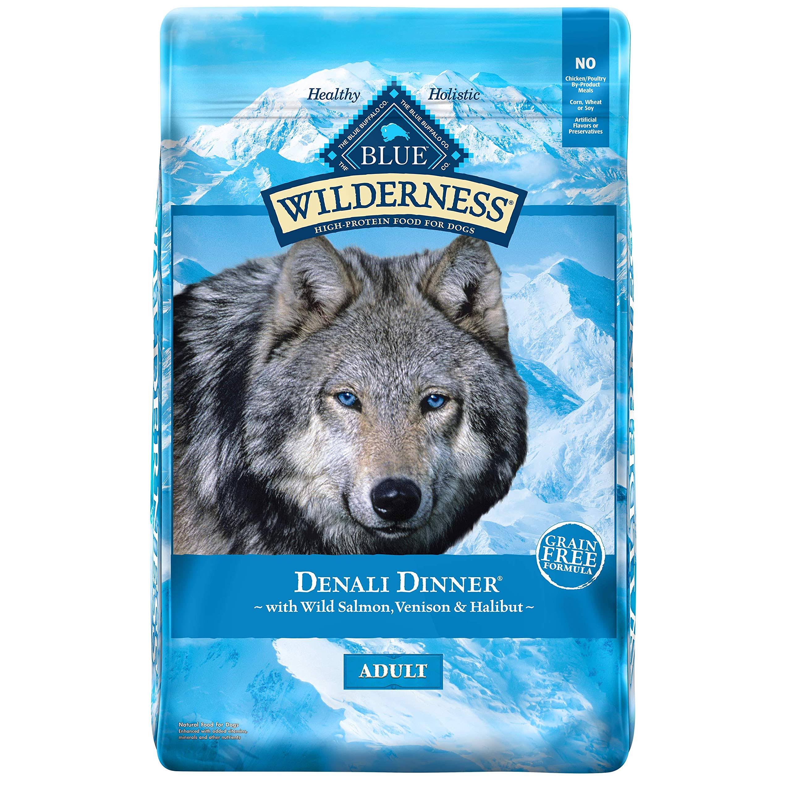 Wilderness Blue Buffalo High Protein Dry Adult Dog Food - Denali Dinner, 22 lb