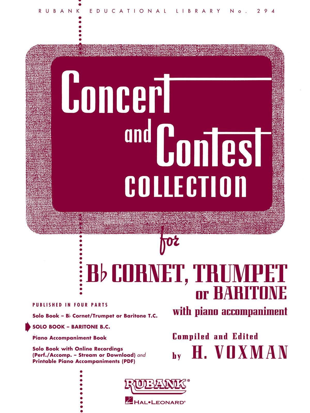 Rubank Concert and Contest Collections for Baritone: Bass Clef - Hal Leonard