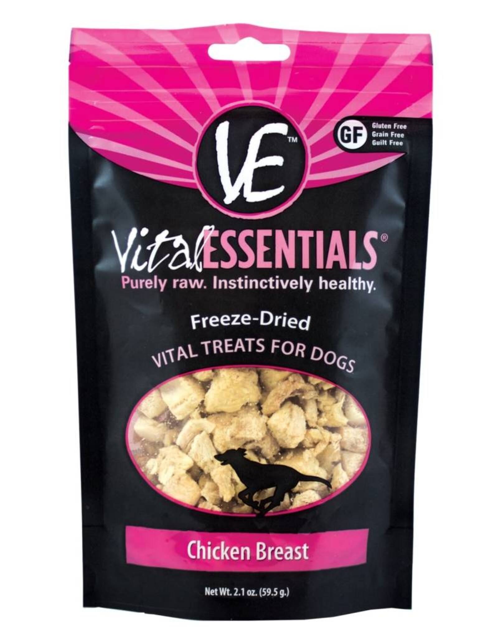 Vital Essentials Freeze-Dried Chicken Breast Dog Treats - 2.1 oz. Pouch