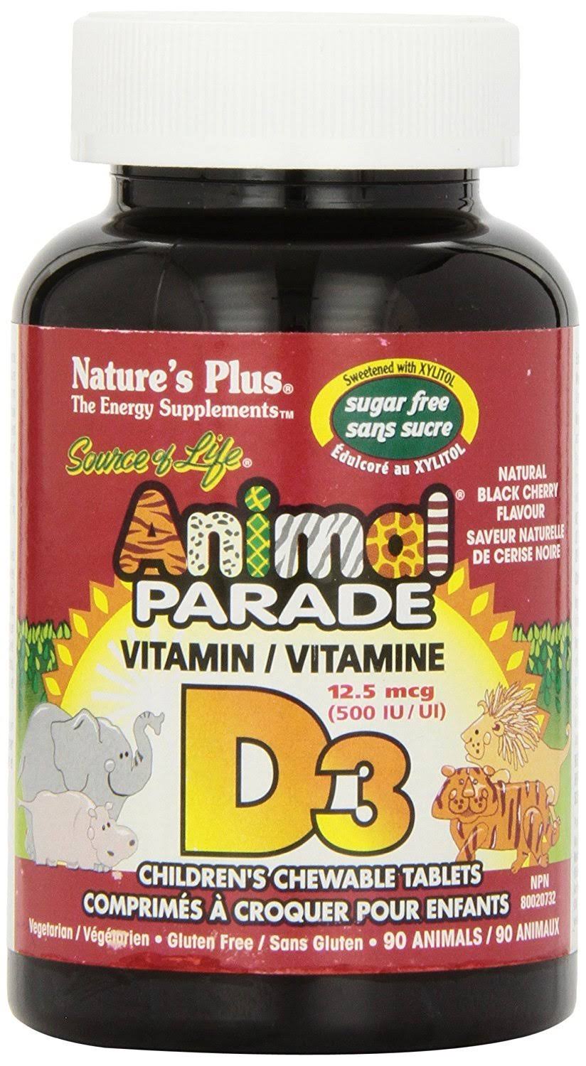 Nature's Plus Animal Parade Sugar-Free Vitamin D3 - Black Cherry