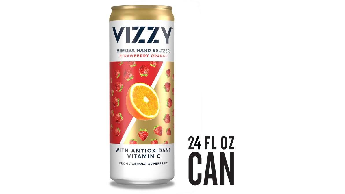 Vizzy Mimosa Hard Seltzer Strawberry Orange Can (24 oz)