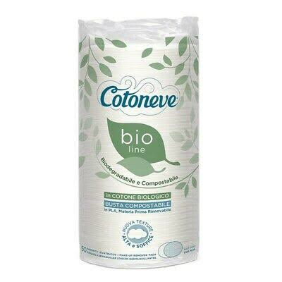 COTONEVE Bio Line - 50 maxi oval make-up remover pads in organic cotton