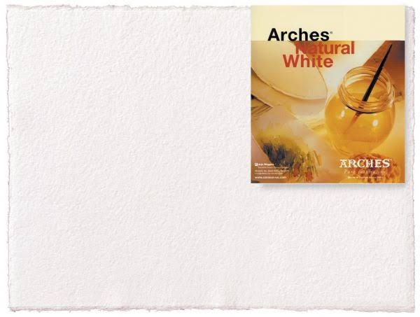 Arches 22" x 30" 140 Lb./300g Hot Press Watercolor Sheets, Natural White