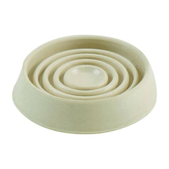 Shepherd Hardware 9165 Caster Cup - Rubber, Off White