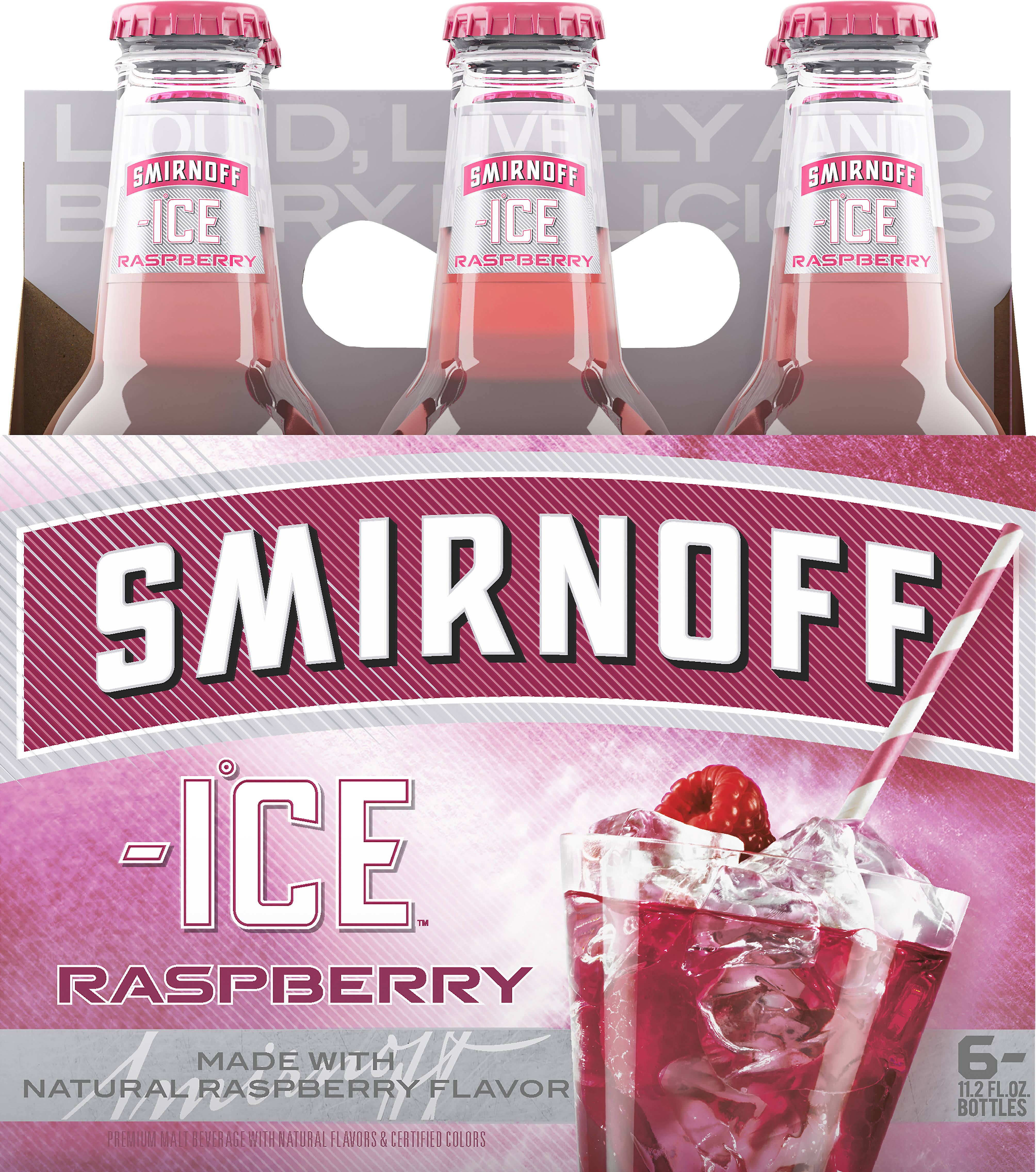 Smirnoff Ice Raspberry - 6 Bottles