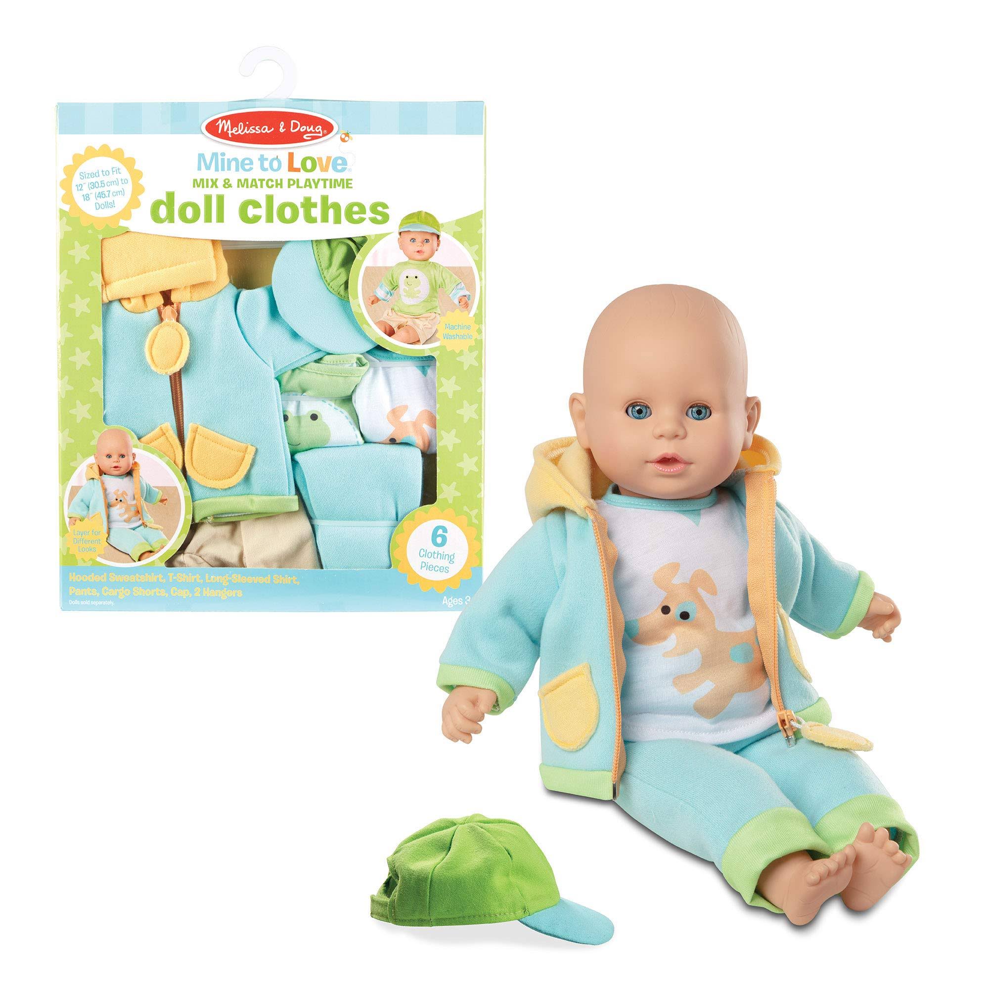Melissa and Doug Mine to Love Mix and Match Playtime Doll Clothes