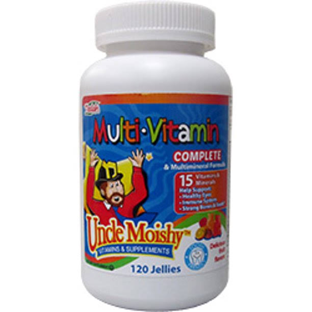 Uncle MOISHY Childrens Multi-Vitamin Mineral Jellies with Choline - 120 Jellies