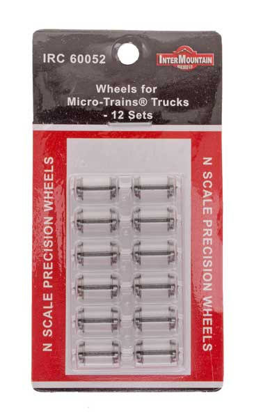 Intermountain 60052 Metal Wheels for Micro-Trains Trucks (12 Axle) Sets N Scale