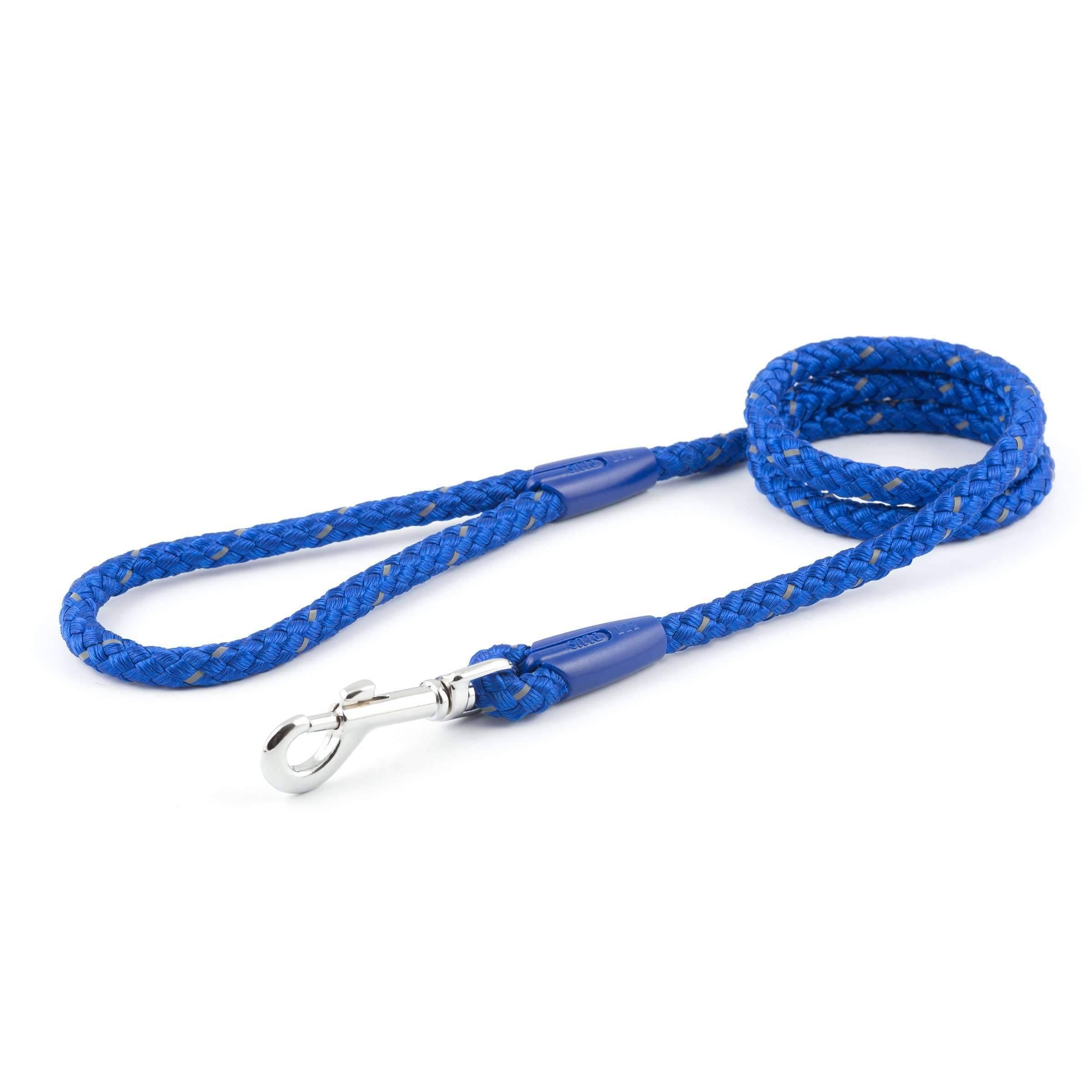 Ancol Nylon Reflective Rope Dog Lead - Blue