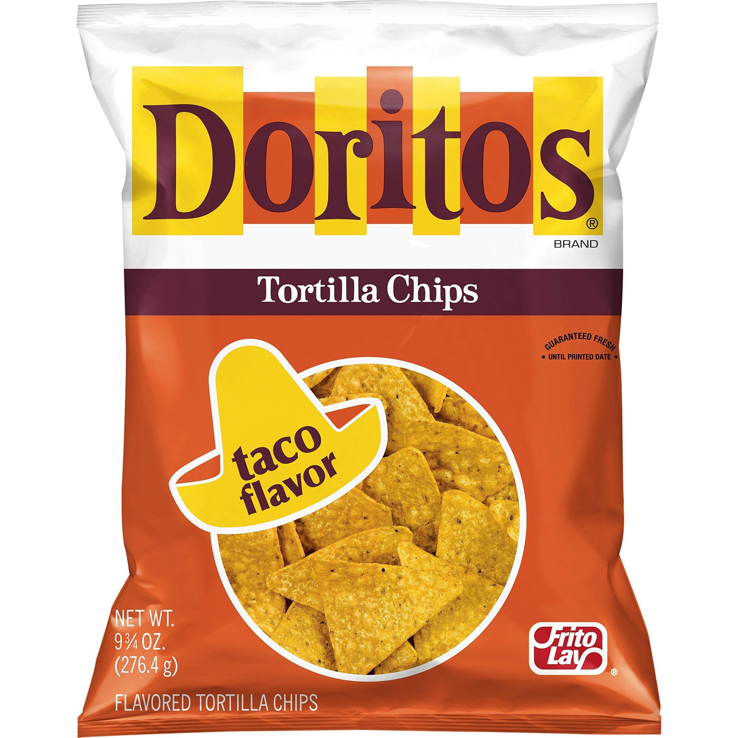 Doritos Tortilla Chips, Taco Flavor - 9.25 oz