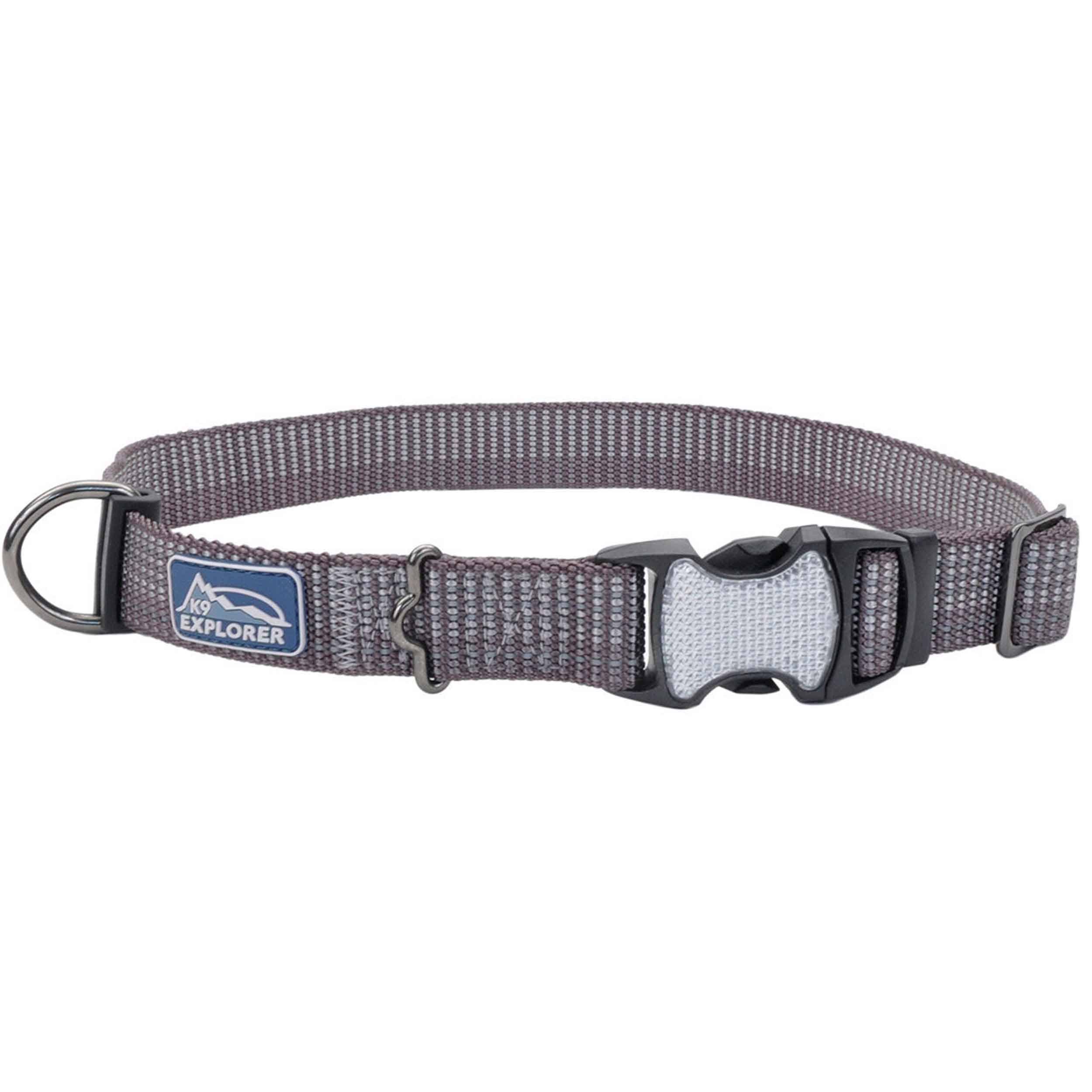 K9 Explorer Brights Reflective Adjustable Dog Collar, Mountain, 5/8-in x 10-14-in