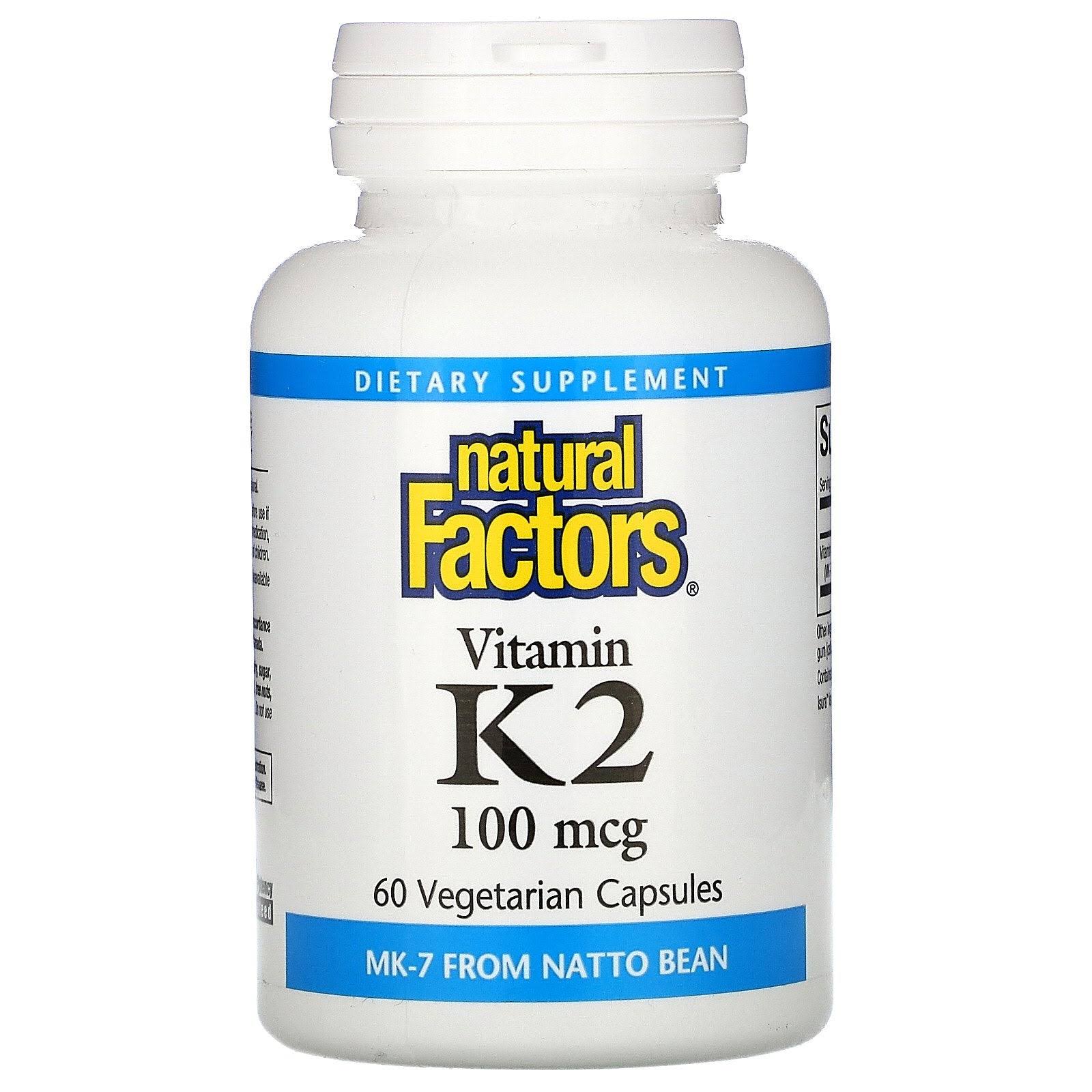 Natural Factors Vitamin K2 100mcg Capsules - x60