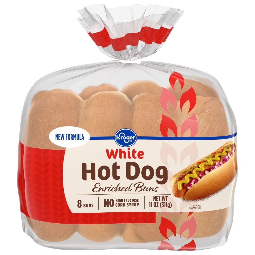 Kroger White Hot Dog Enriched Buns