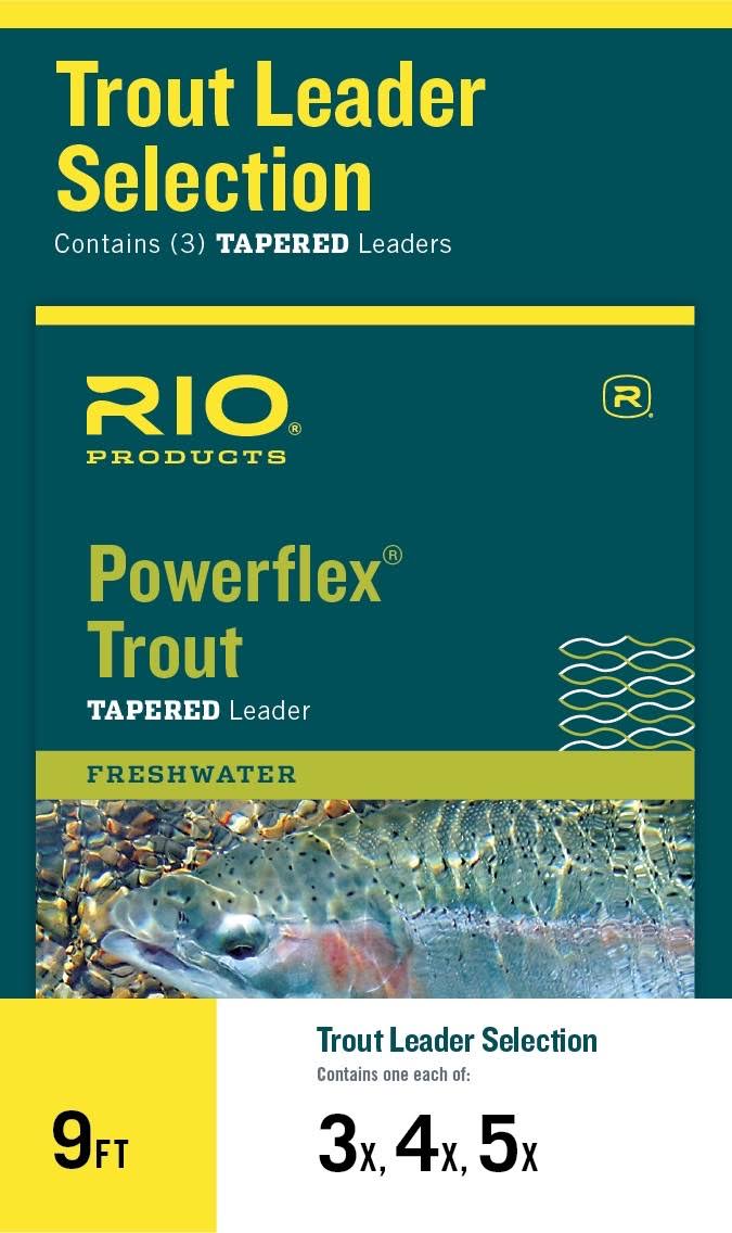 Rio Powerflex Trout Leader 3 Pack 9ft 4X/5X/6X
