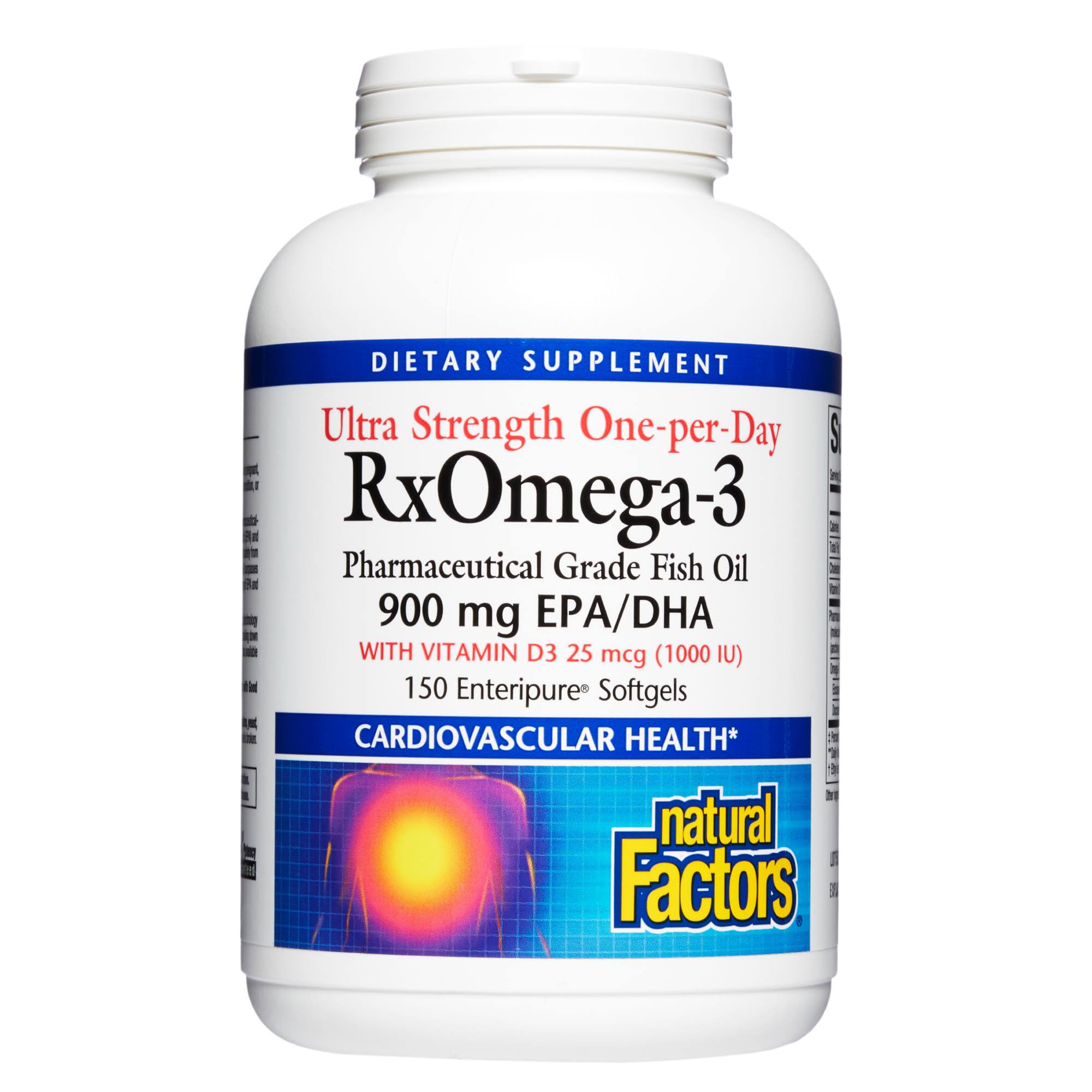 Natural Factors Ultra Strength Rxomega-3 Factors Dietary Supplement - 150 Soft Gels