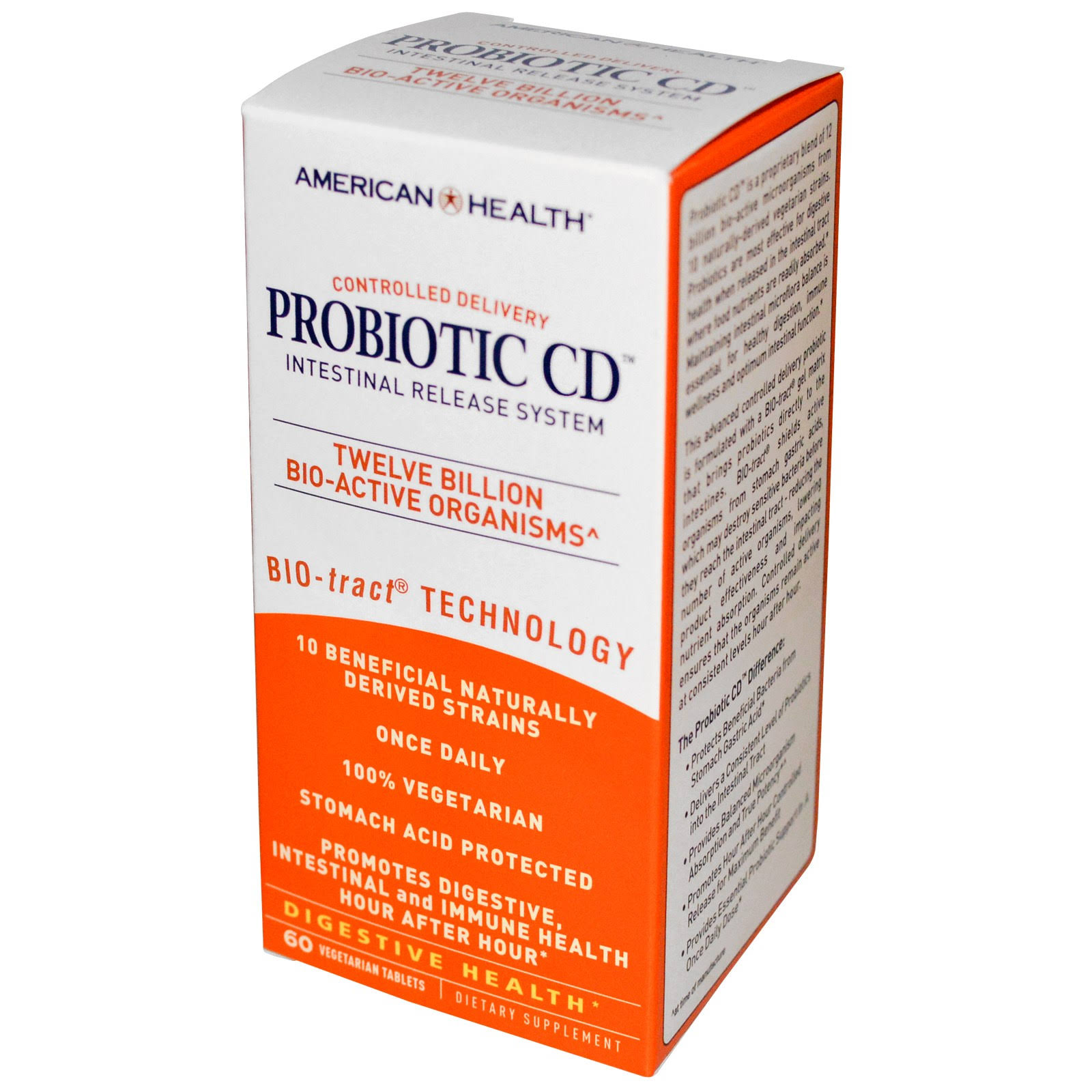 American Health Probiotic CD Intestinal Release Supplement - 60 Vegetarian Tablets