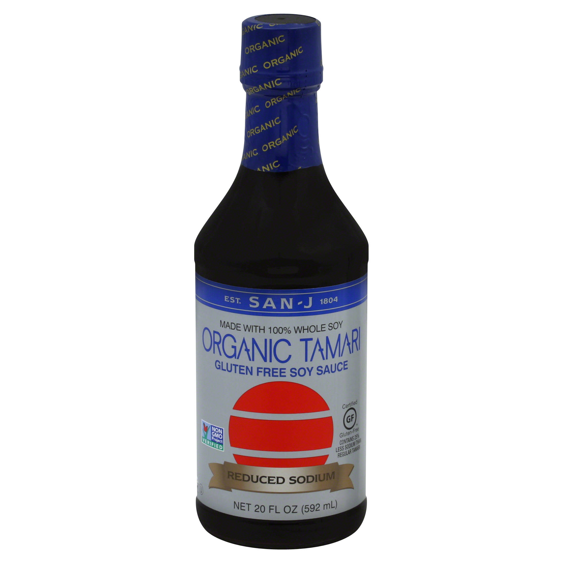 San J Organic Tamari Soy Sauce - 20 fl oz bottle