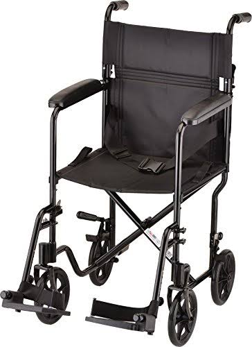 Nova Lightweight Transport Chair - Black, 19"