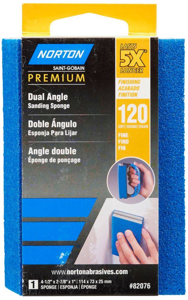 Norton Dual Angle Sponge - 5 Pack, 120grit