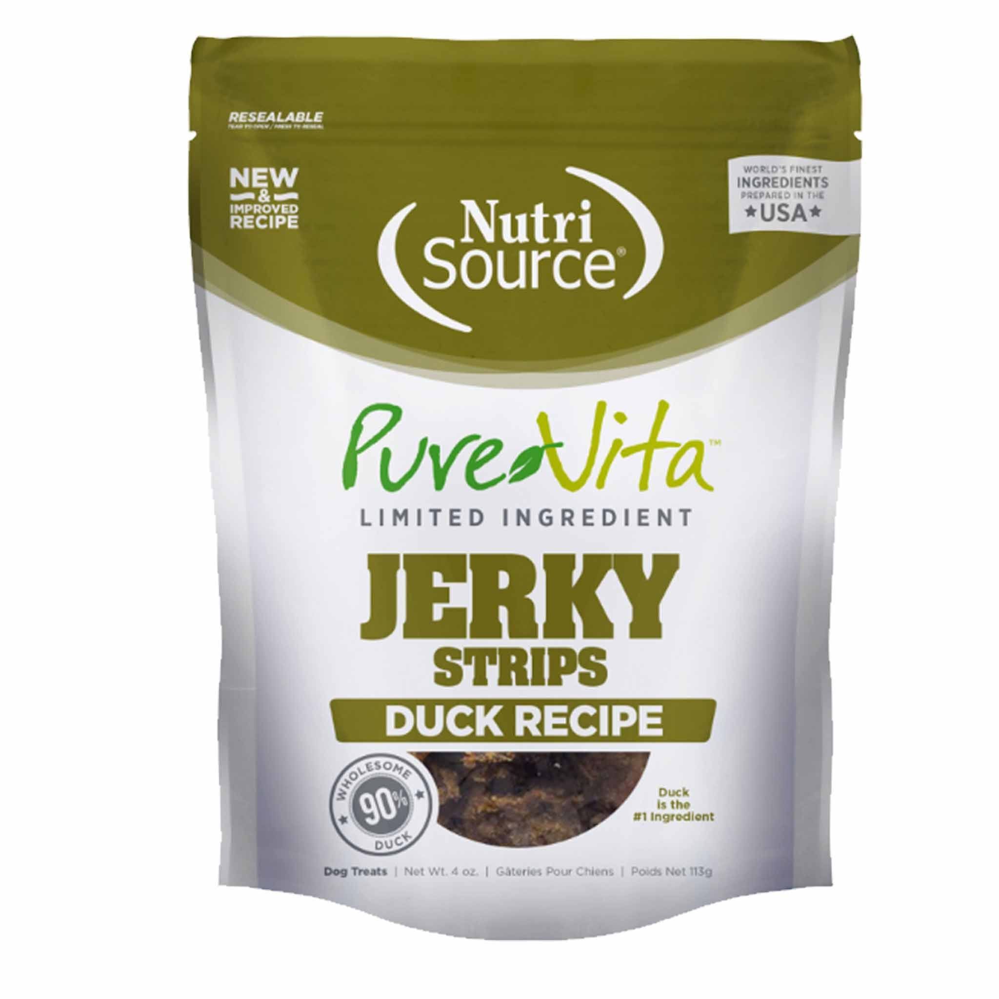PureVita Limited Ingredient Duck Jerky Dog Treats 4oz
