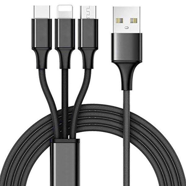Boxed 10 Ft. 3-in-1 Usb Multi Charging Cable - Silver