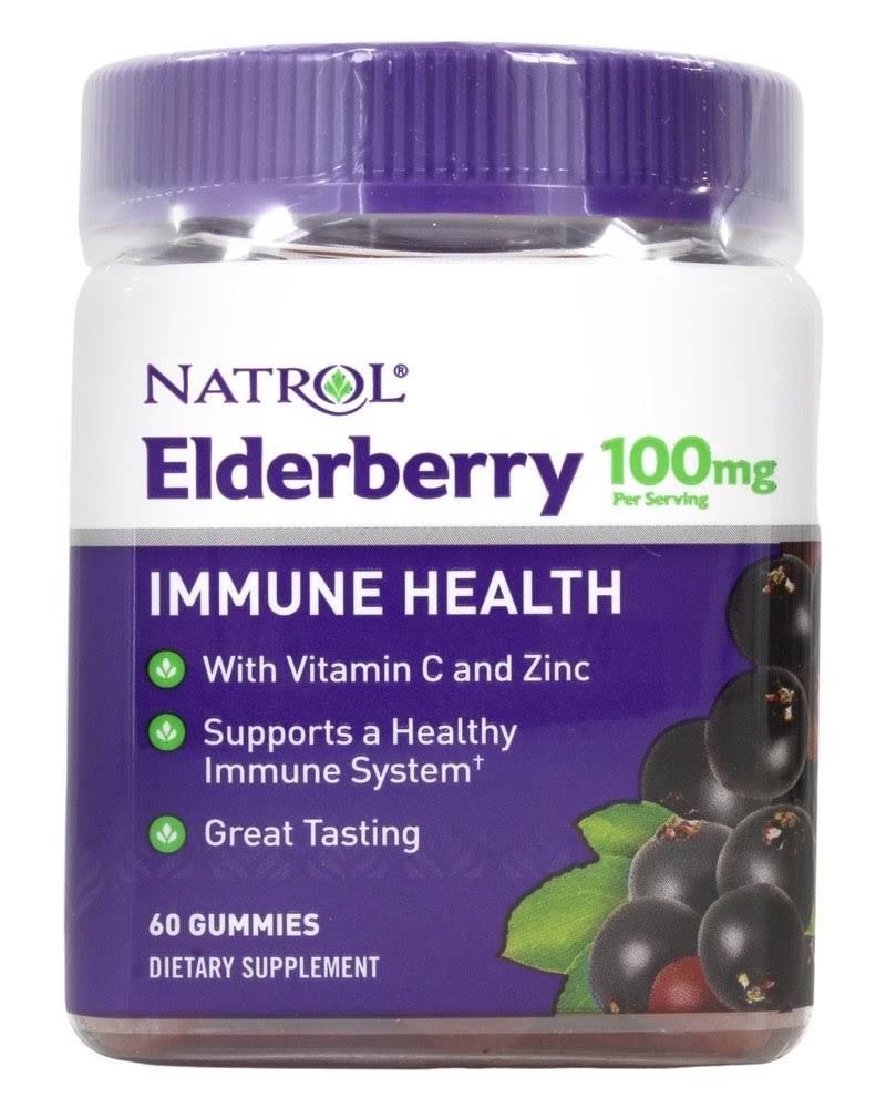 Natrol Elderberry Immune Health 100 mg. 60 Gummies