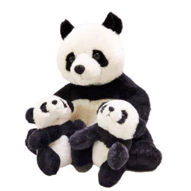 Sitting Panda with 2 Babies