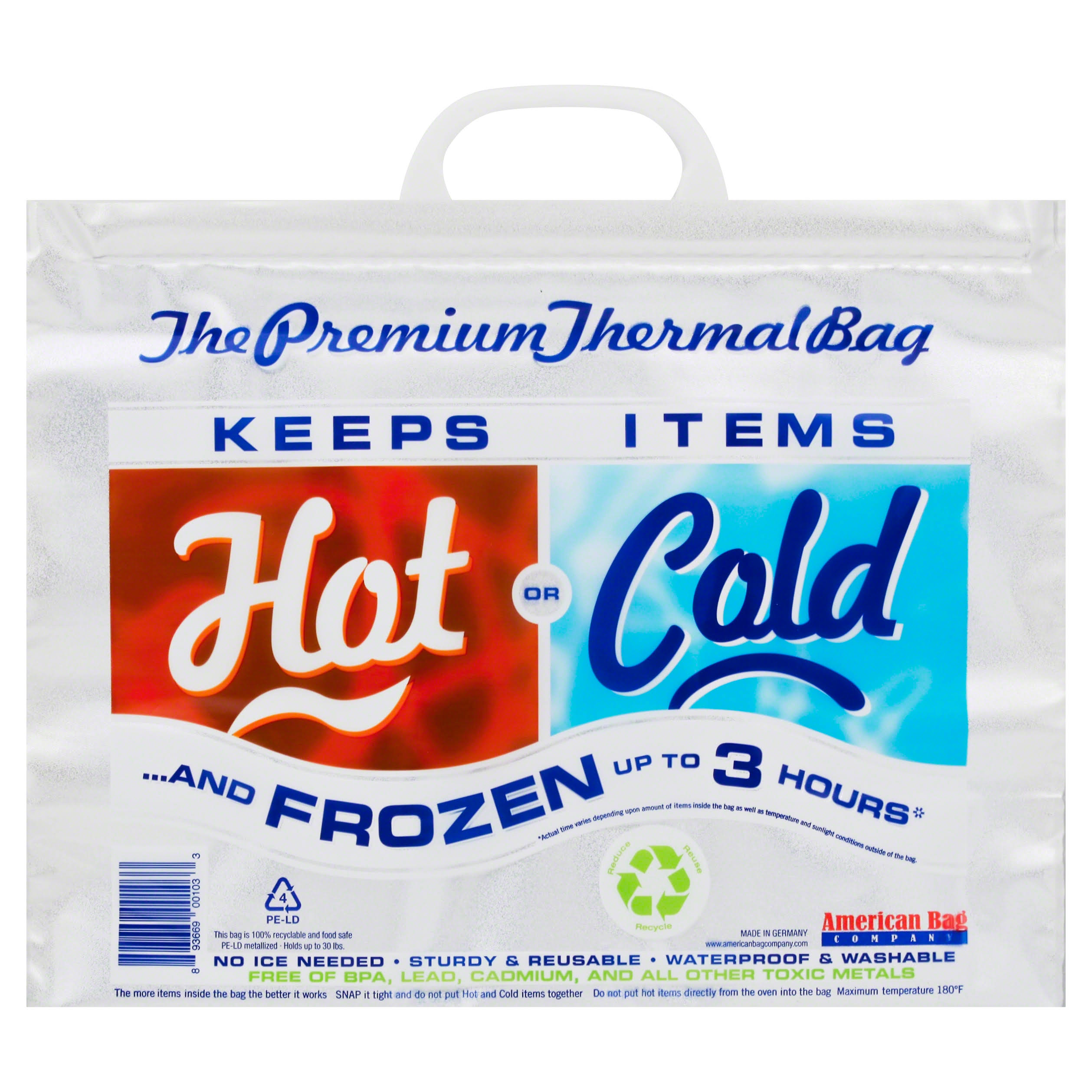 American Bag Thermal Bag, Premium, Hot or Cold