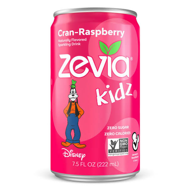Zevia Kidz Zero Calorie Cran-Raspberry Sparkling Drink - 7.5 fl oz