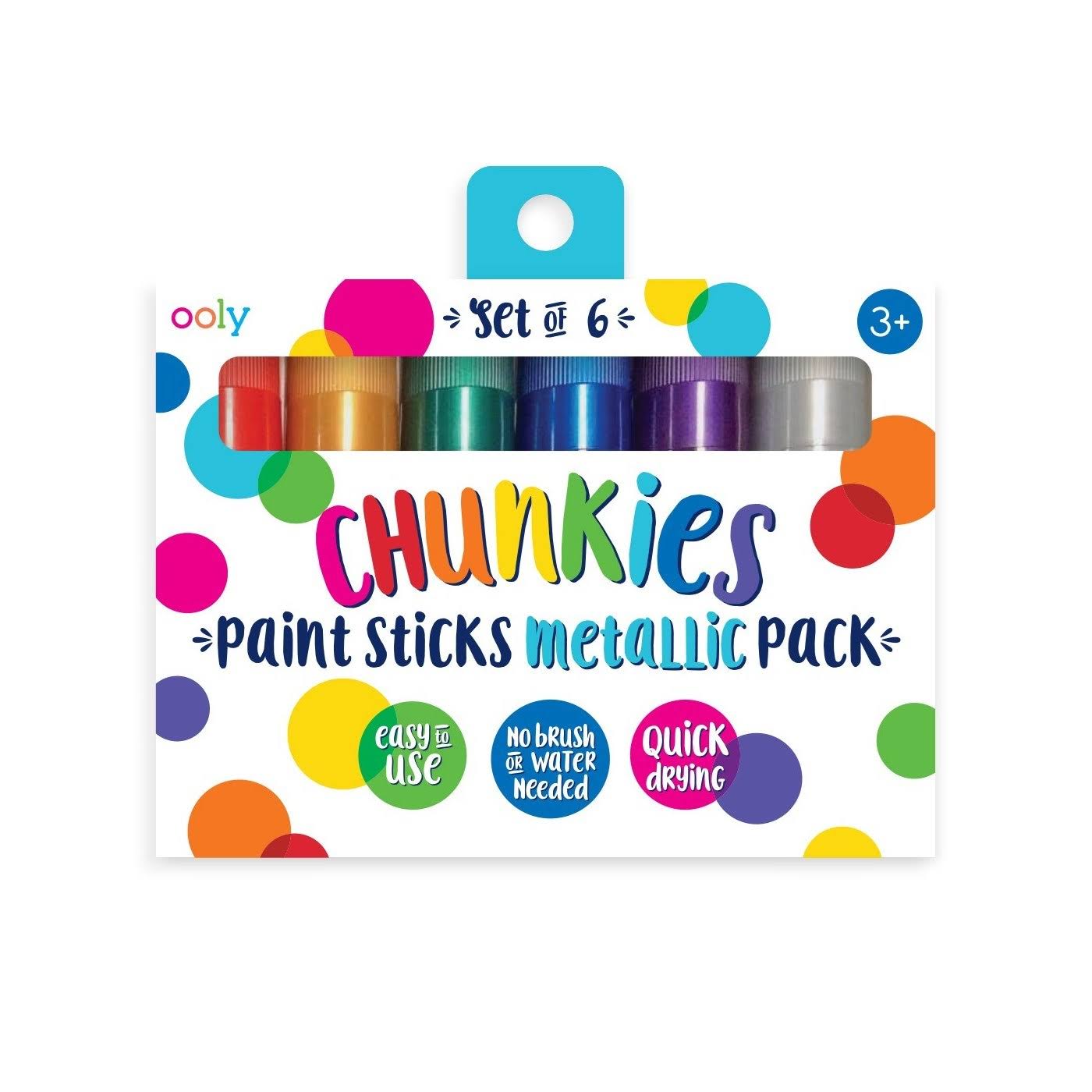 Ooly Chunkies Paint Sticks - Metallic - Set of 6
