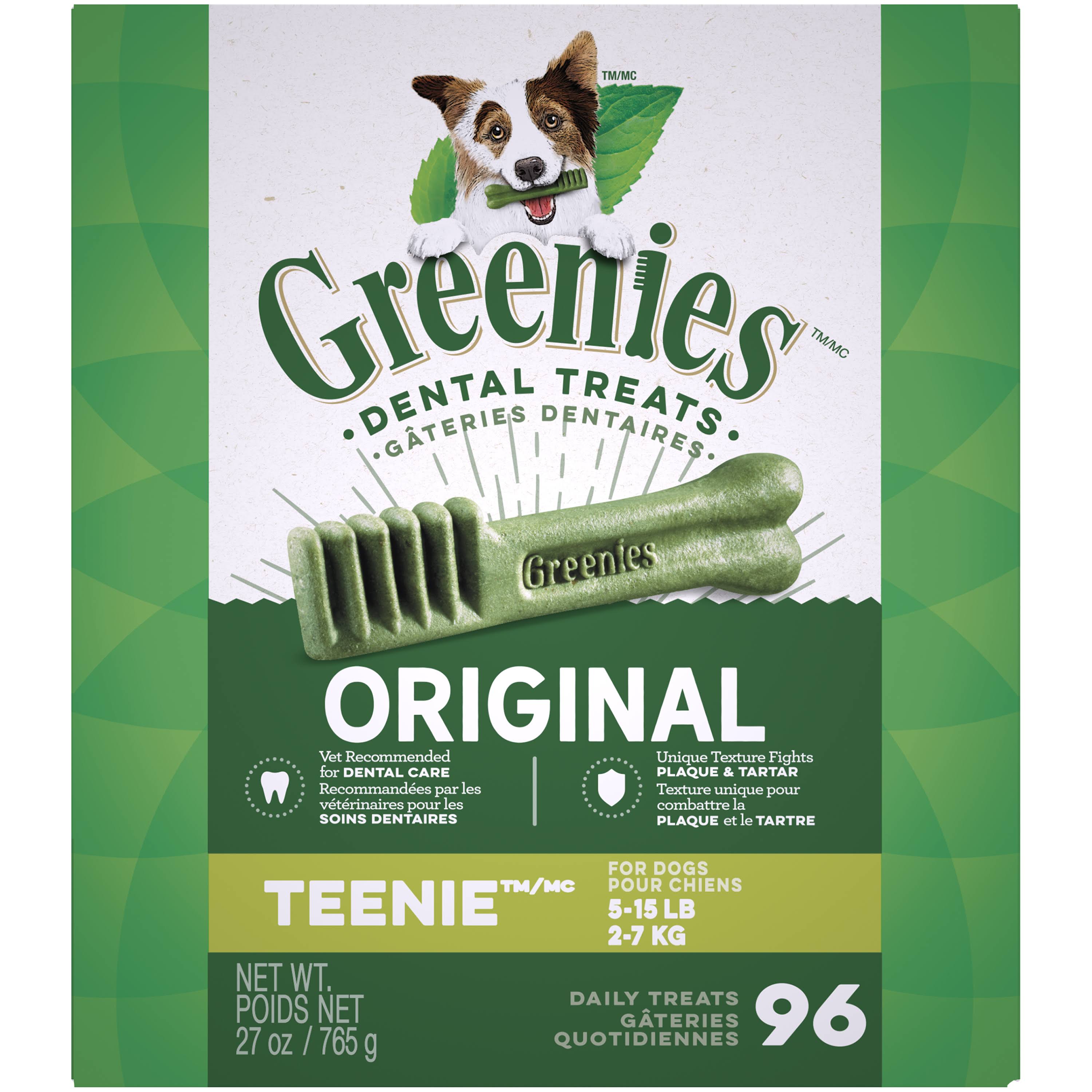 Greenies Canine Dental Chews & Dog Treats - Teenie Size, 27 oz