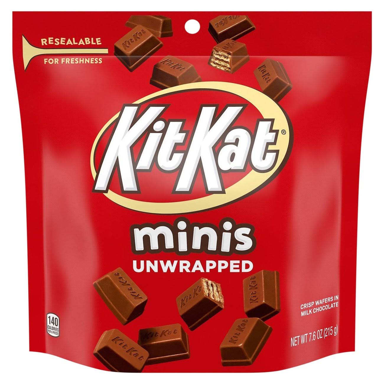 Kit Kat Minis Unwrapped Milk Chocolate Wafer Candy Bar, 7.6 oz Reseala