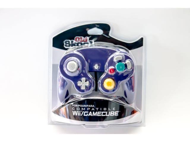 Old Skool Wii Compatible GameCube Controller - Purple