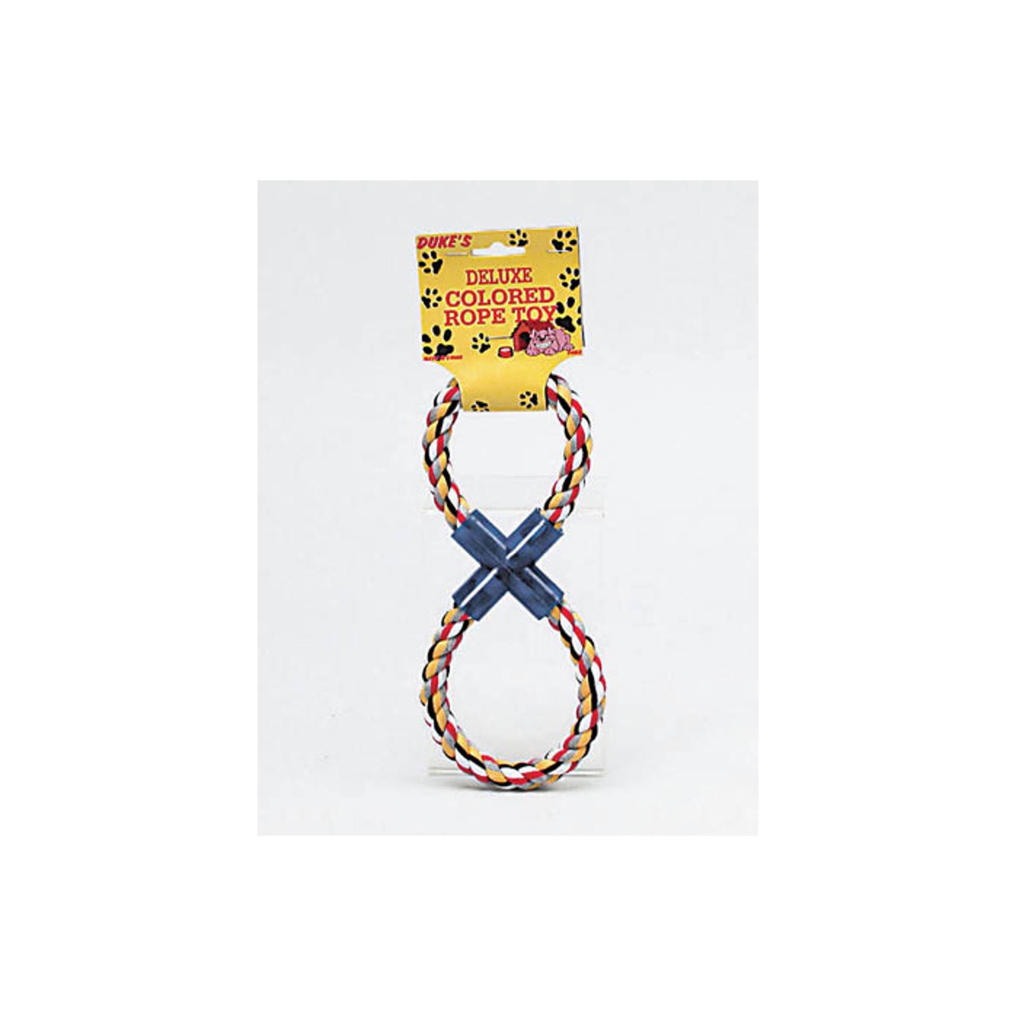 Figure 8 multi-colored rope dog toy Pack 24