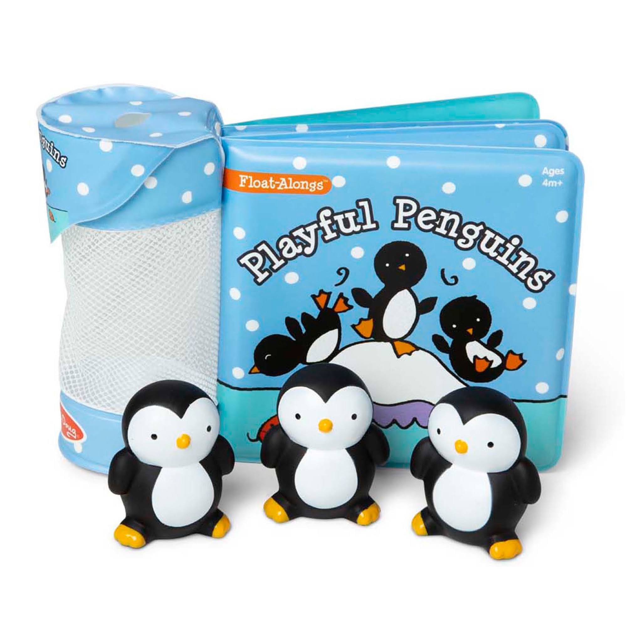Melissa & Doug Children's Book - Float-Alongs: Playful Penguins (Bath Book + 3 Floating Penguin Toys)