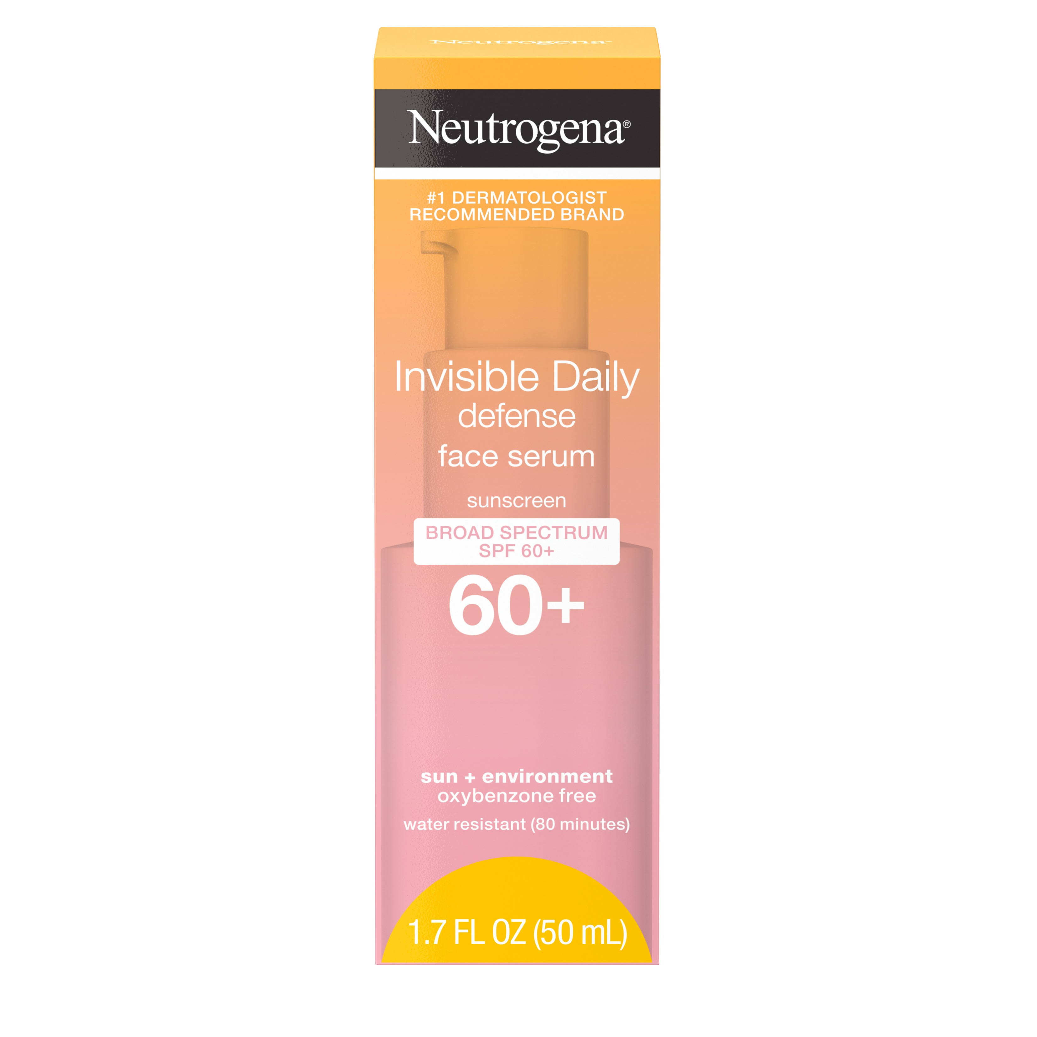 Neutrogena Invisible Daily Defense Sunscreen Face Serum SPF 60+ 1.7 fl oz (50 ml)