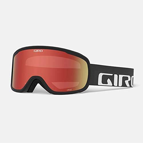 Giro Cruz Adult Snow Goggles Black Wordmark Strap with Amber Scarlet Lens 2021