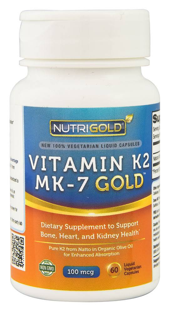 Vitamin K2 Mk-7, 100 Mcg, 600 Liquid Capsules