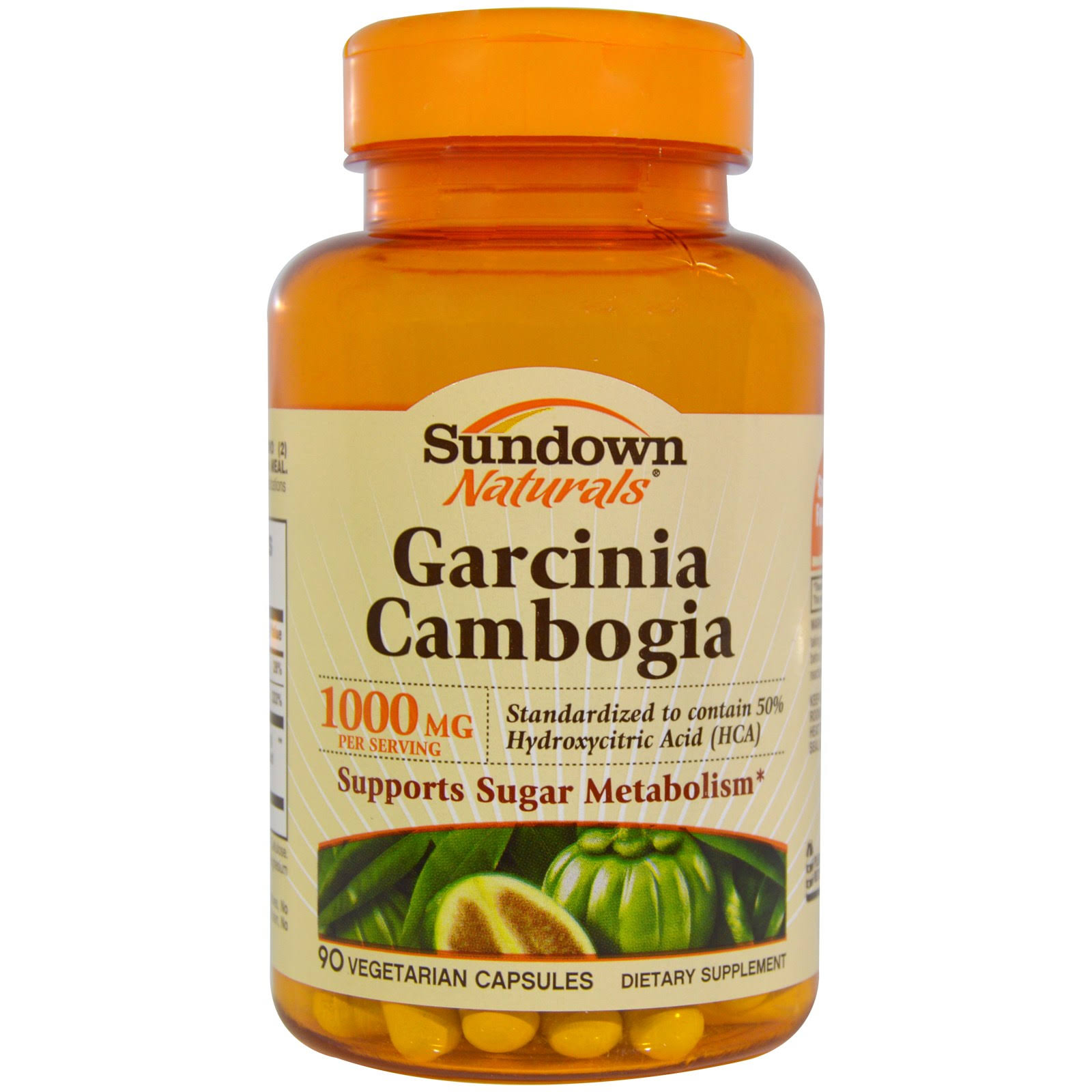 Sundown Naturals Garcinia Cambogia Supplement - 90 Vegetarian Capsules