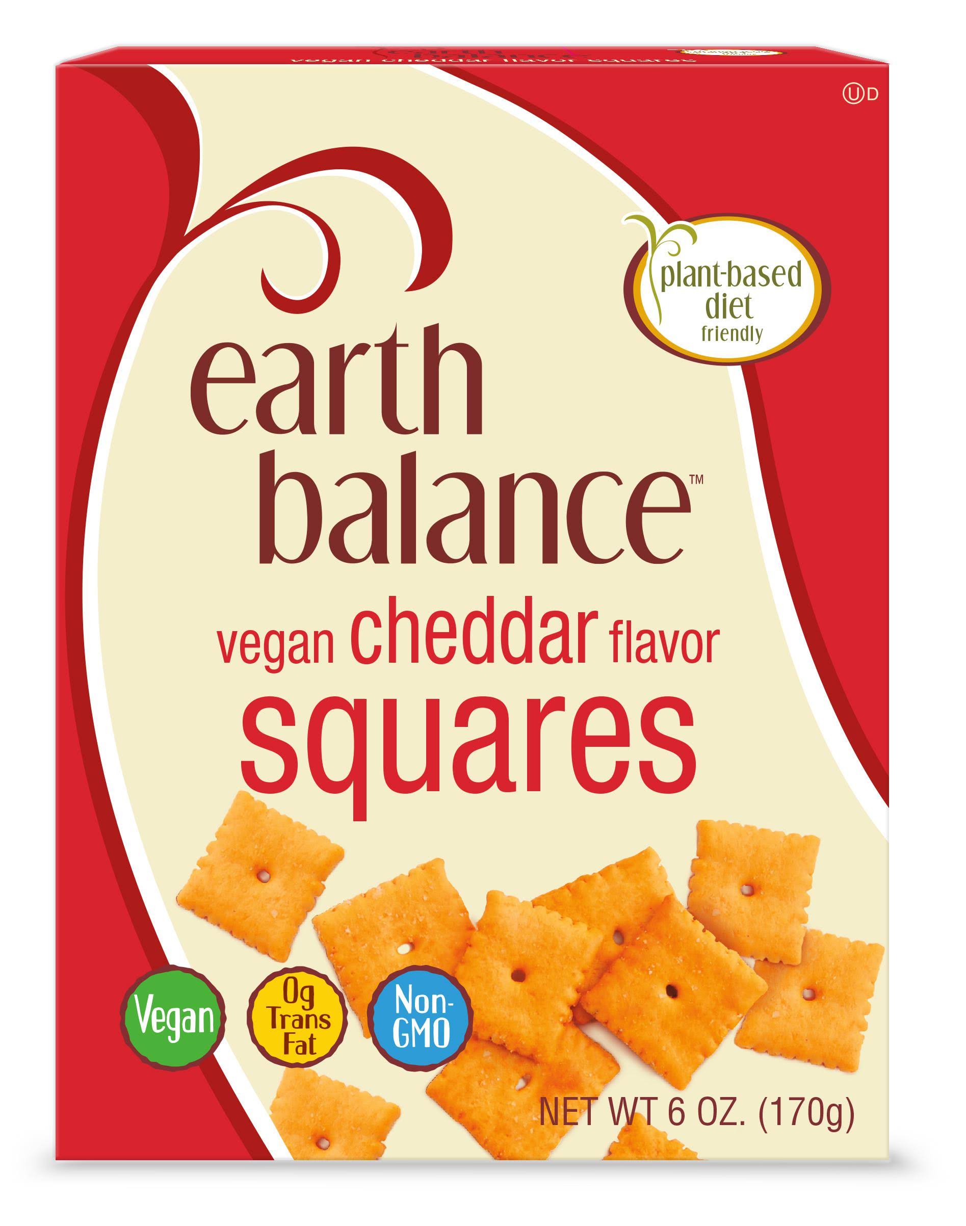 Earth Balance Squares Snacks - Vegan Cheddar Flavor, 6oz