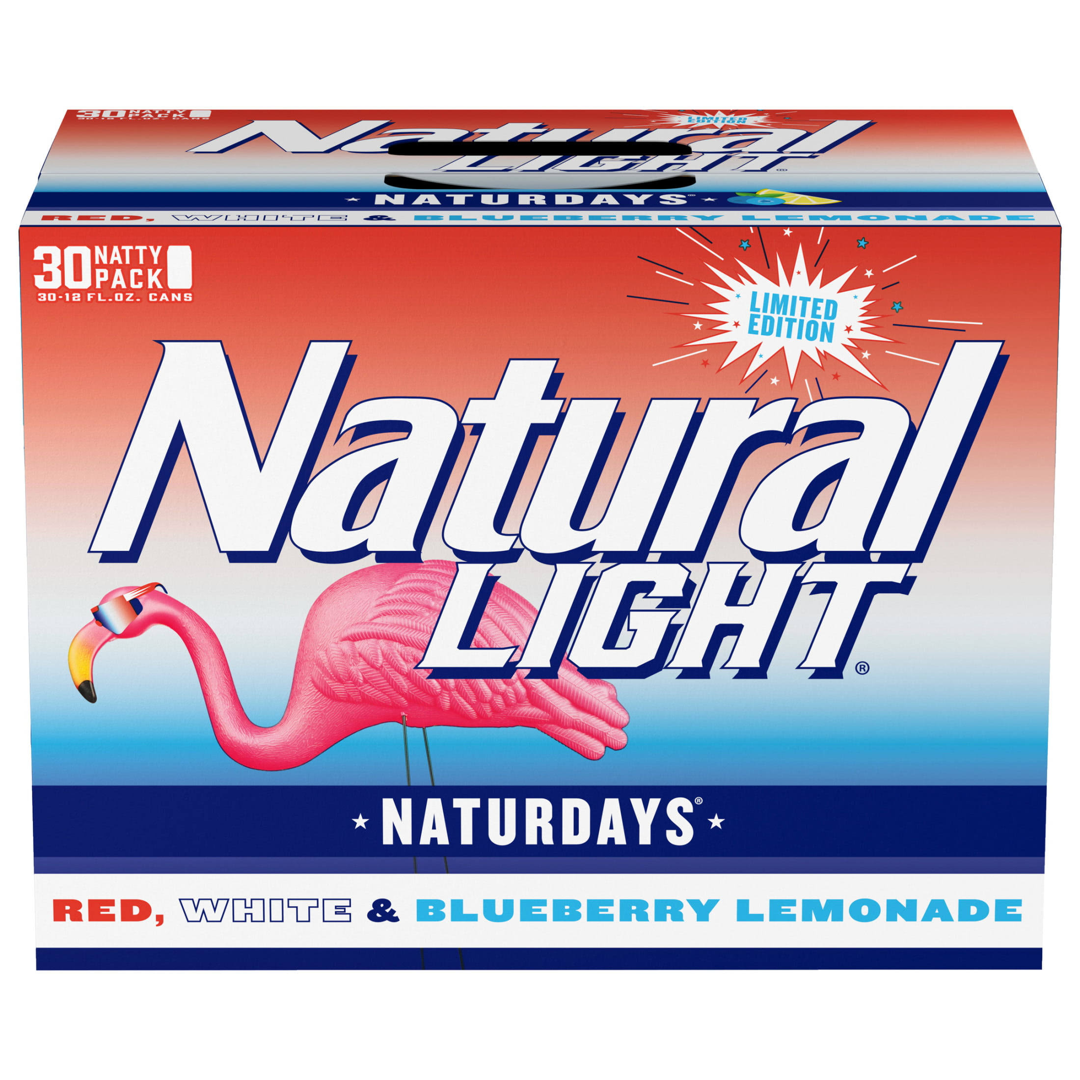 Natural Light Naturdays Red White & Blueberry Lemonade Beer - 12 fl oz