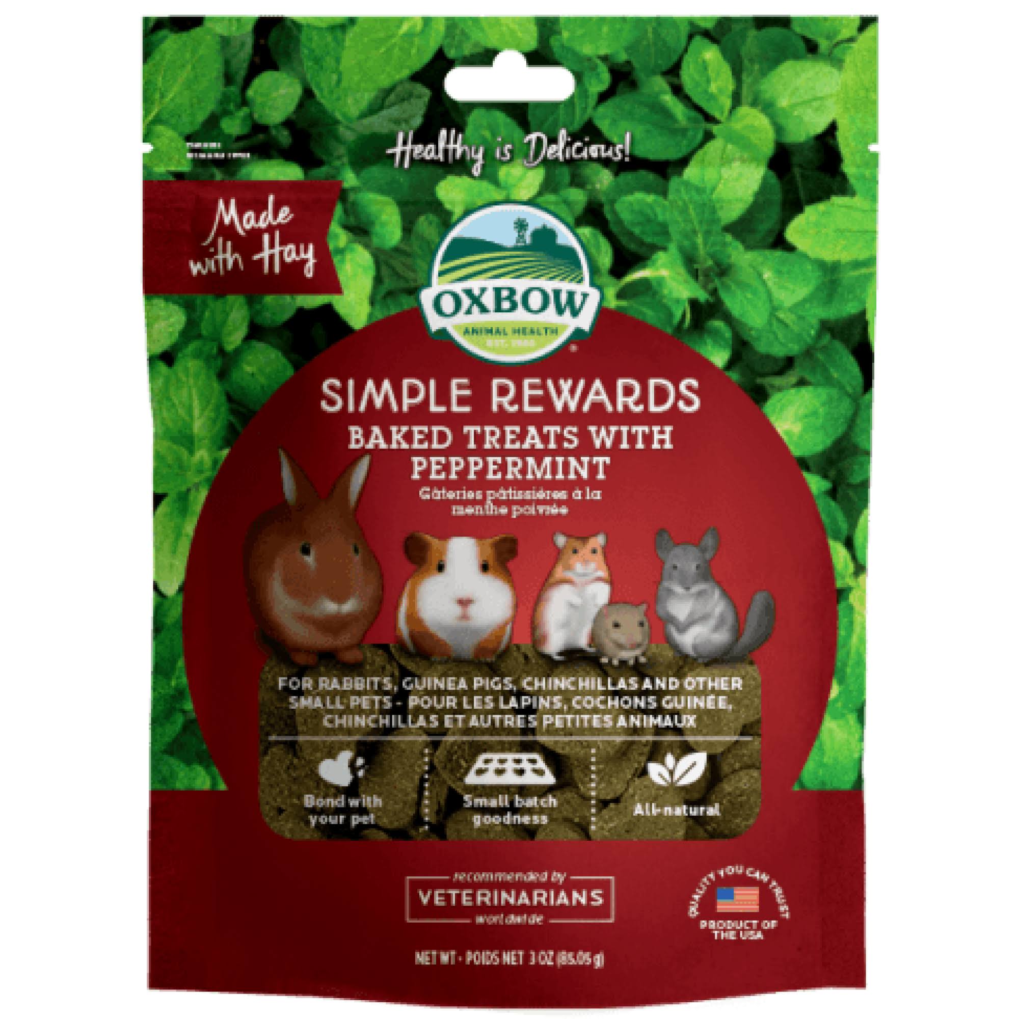 Oxbow Simple Rewards Oven Baked Treats - Peppermint, 57g