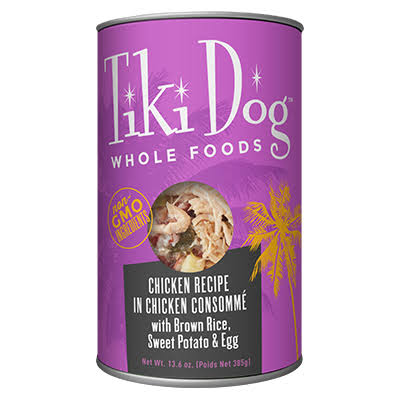 Tiki Pet Luau Whole Food Canned Dog Food 13.6oz Exclusive at Paw Chicken Consomme