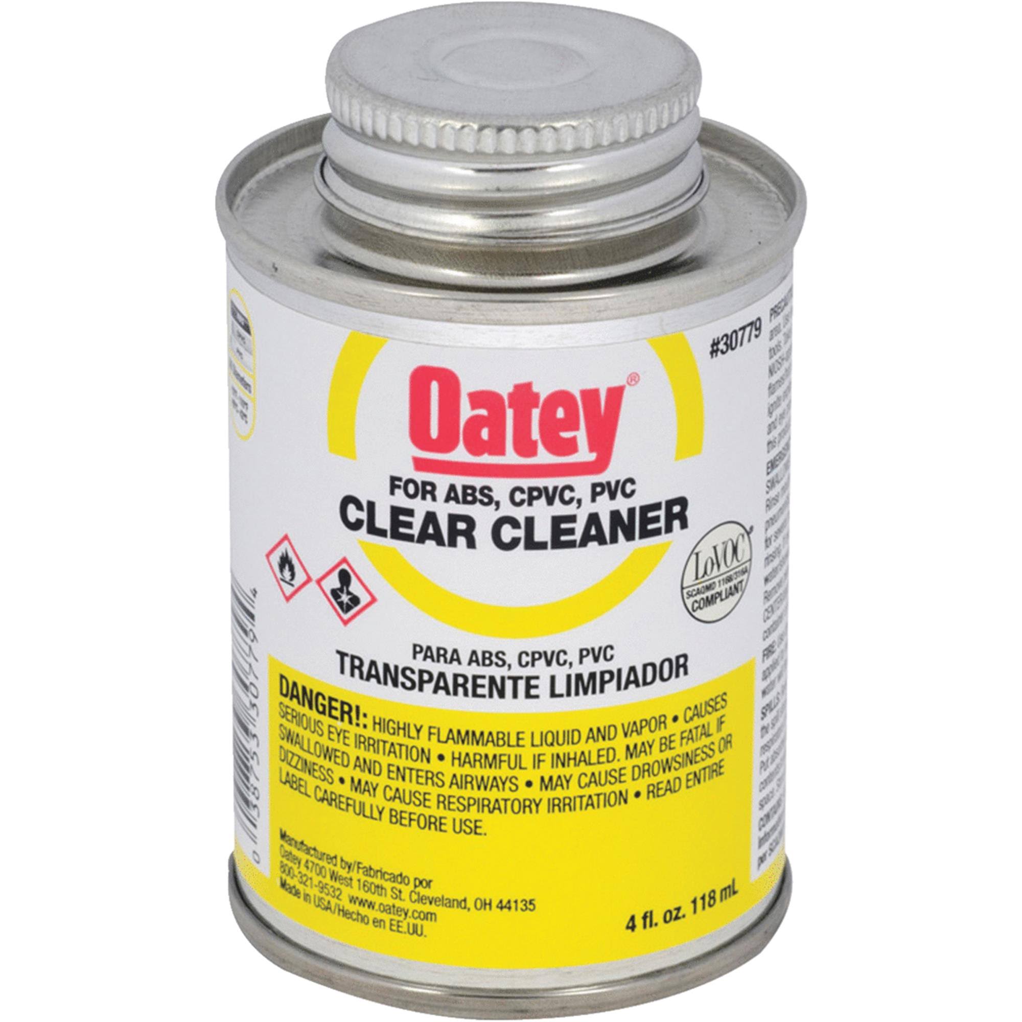 Oatey Clear Low VOC All Purpose Cleaner - 4oz
