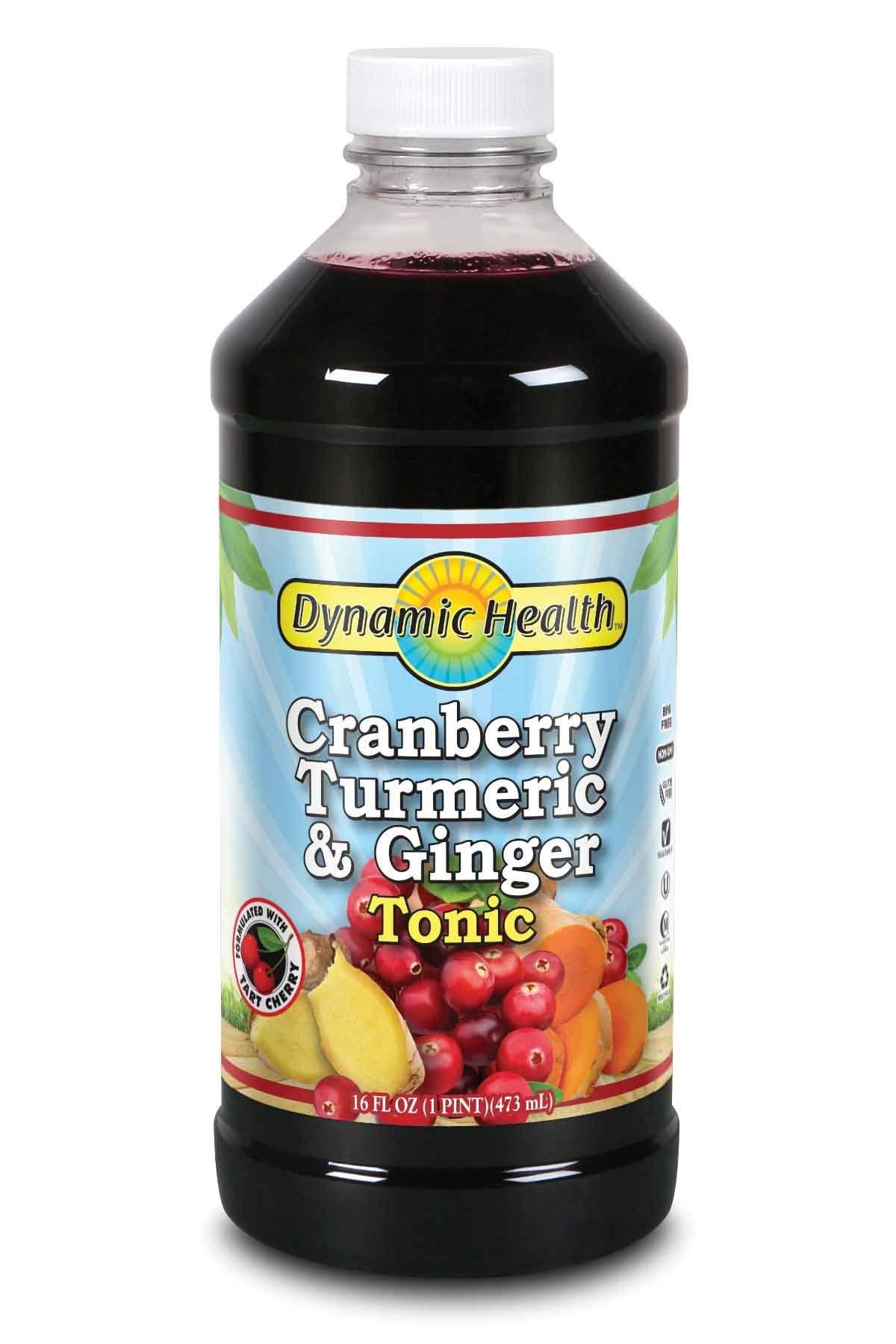 Dynamic Health Tonic Supplement - Cranberry Turmeric and Ginger, 16oz