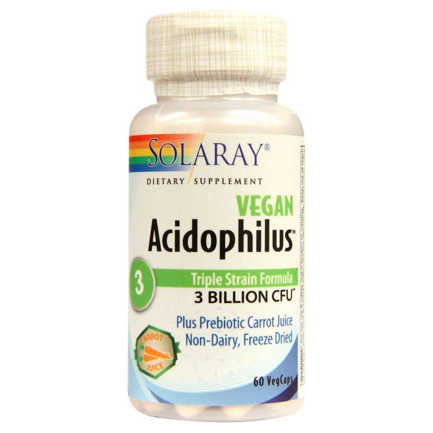 Solaray Acidophilus Plus Carrot Juice - 60 Capsules