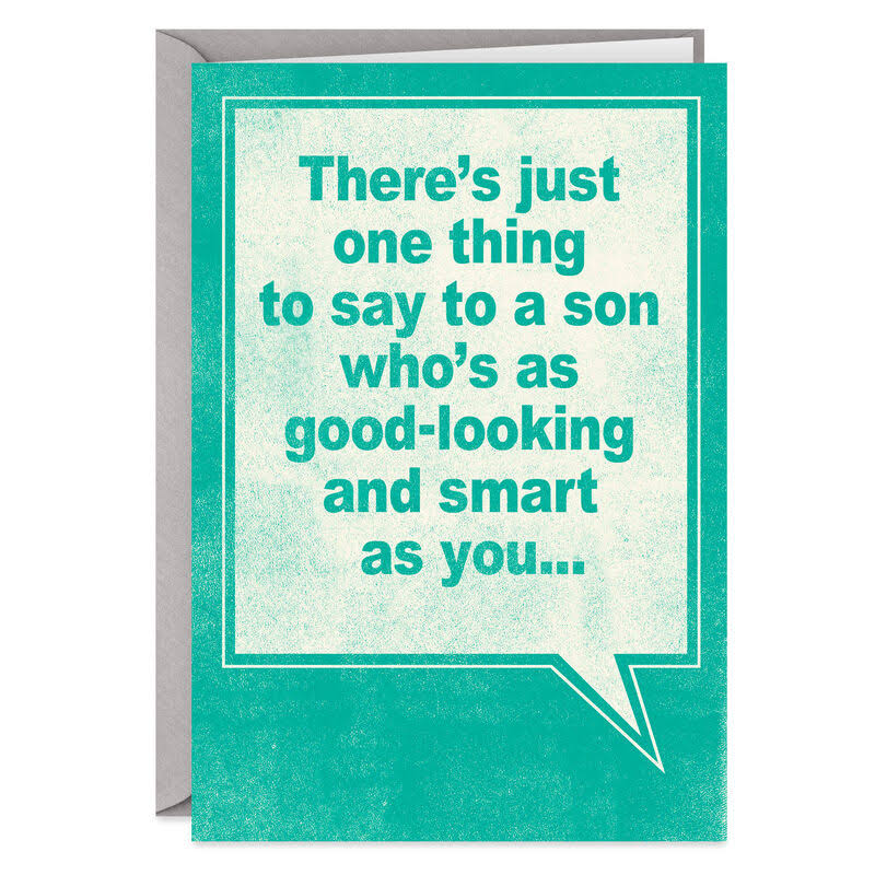 Hallmark Birthday Card, You're Welcome, Son Birthday Card