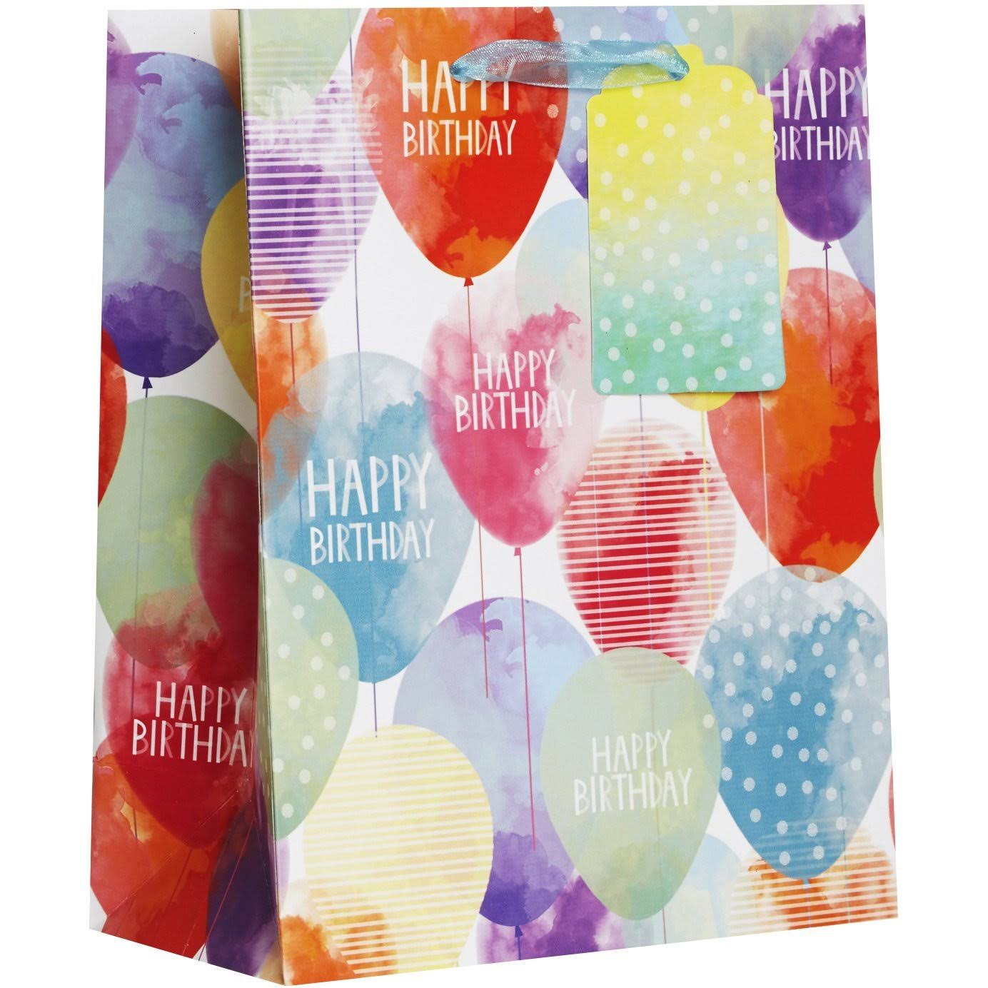 Jillson & Roberts Medium Gift Bags, Balloon Birthday (12 Pieces)
