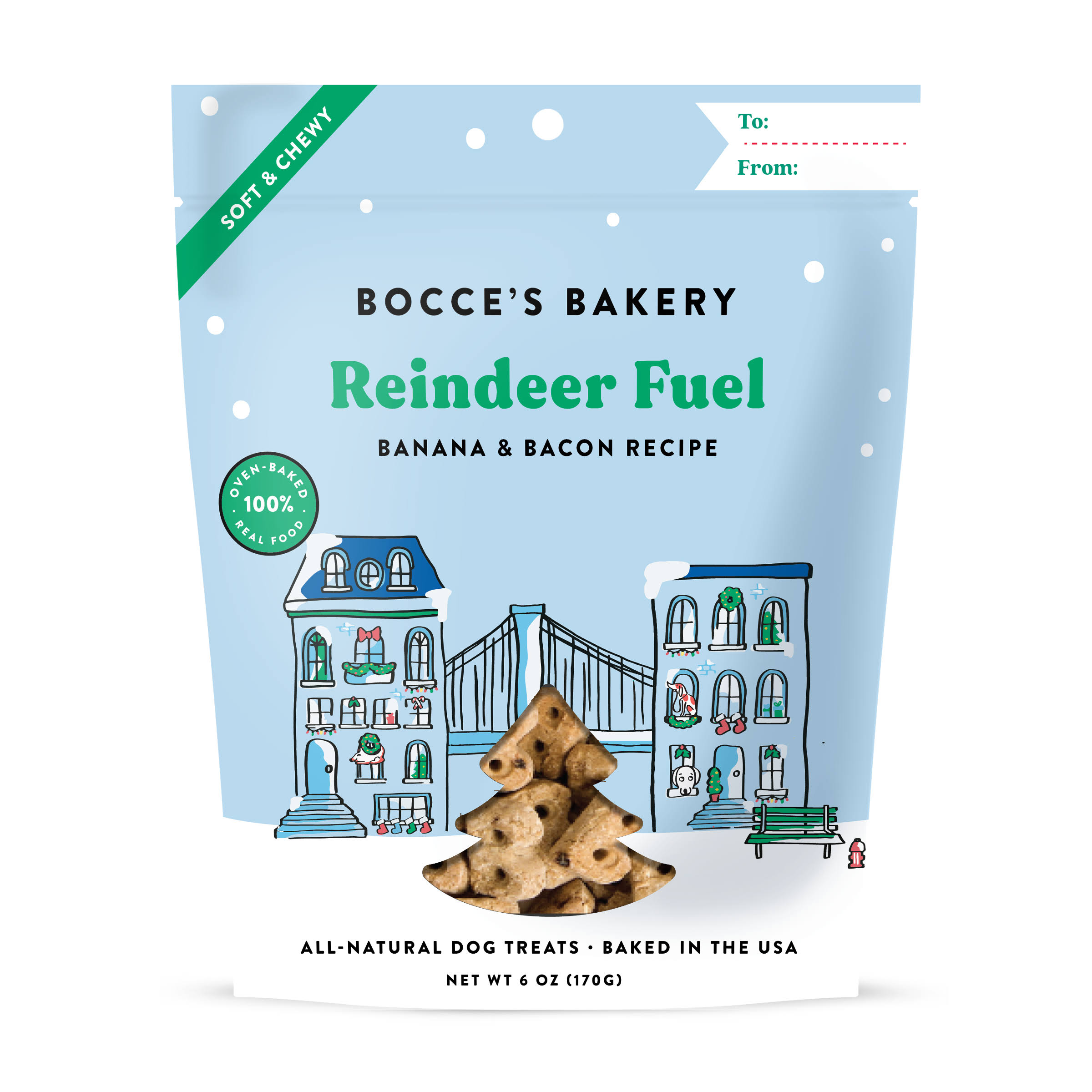 Bocce's Bakery Reindeer Fuel Dog Treat - Banana and Bacon | PetSmart
