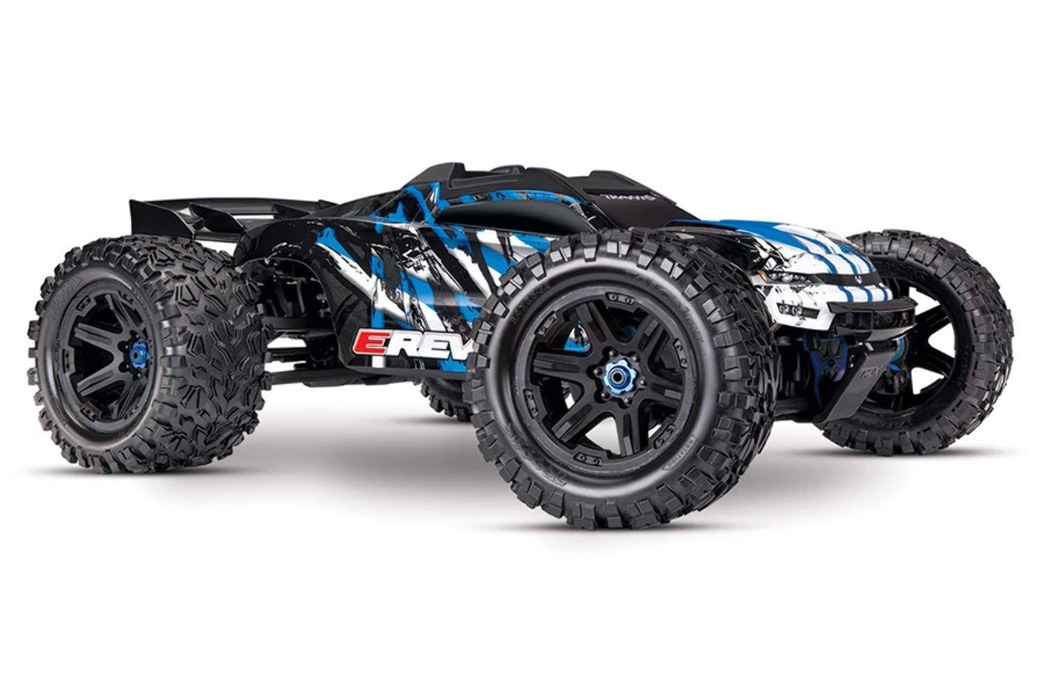 Traxxas E-Revo 2 VXL Brushless: 1/10 Scale 4WD Brushless Electric Monster Truck with TQi 2.4GHz Traxxas Link Enabled Radio System, Velineon VXL-6s